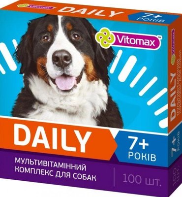 Вітаміни Vitomax Деили Daily для собак від 7 років, 100 таб 201685 / 1685 фото