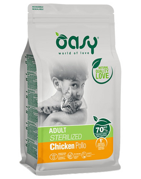 Сухий корм для стерилізованих котів Oasy Cat Lifestage Sterilized з куркою, 1,5 кг 00-00016180 фото