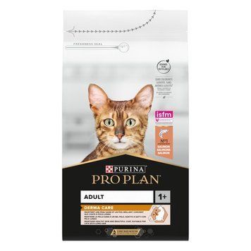 Purina Pro Plan Derma Care сухой корм для котов, для чувствительной кожи и предотвращения выпадения шерсти, с лососем, 10 кг 00-00018128 фото