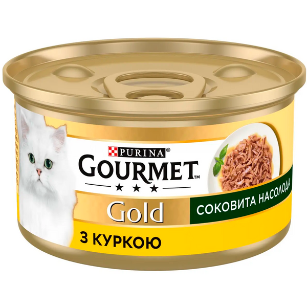 Вологий корм для котів Gourmet Gold Соковита насолода з куркою, 85г 00-00010634 фото