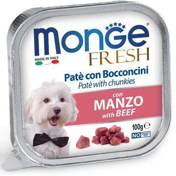 Корм влажный Monge Dog Wet FRESH для собак Говядина 100 г 00-00002669 фото