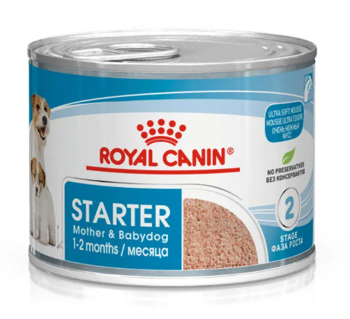 Корм вологий Royal Canin STARTER MOUSSE Cans для цуценятк до 2 місяців 195 г 00-00001658 фото