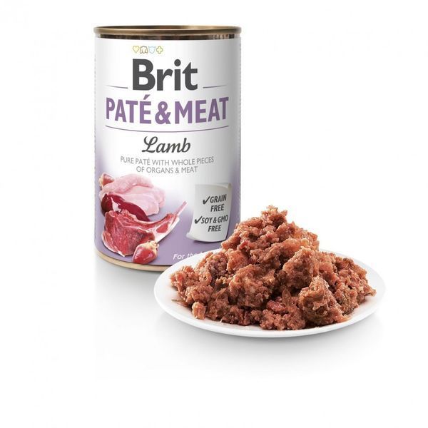 Brit Pate & Meat влажный корм для собак, с ягнятиной, 400 г 00-00004545 фото