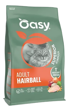 OASY Hairball сухий корм для котів для виведення шерсті, курка, 300 г СП-00001563 фото