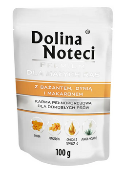 Корм вологий для собак маленьких порід Dolina Noteci Premium з фазаном, гарбузом та локшиною, 100 г 00-00010289 фото