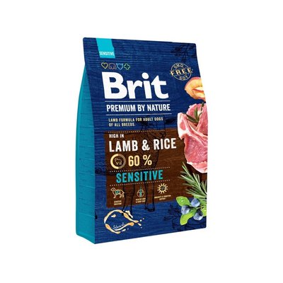Корм сухий Dog Sensitive Lamb Brit Premium, 3 кг 170843/6628 фото