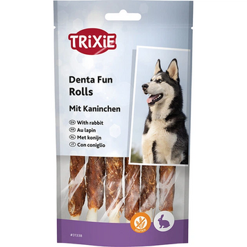 Жевательное лакомство для собак Trixie Denta Fun мясные палочки с кроликом, 12 см (70 г, 6 шт./уп.) 00-00009017 фото