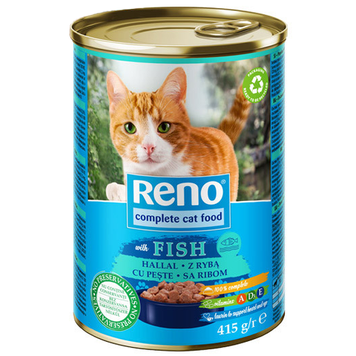 Влажный корм для кошек Reno (Рено), паштет с рыбой, жестяная банка 415 г СП-00000849 фото