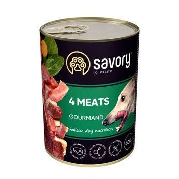 Влажный корм для взрослых собак SAVORY (четыре вида мяса), 200 г 00-00018299 фото