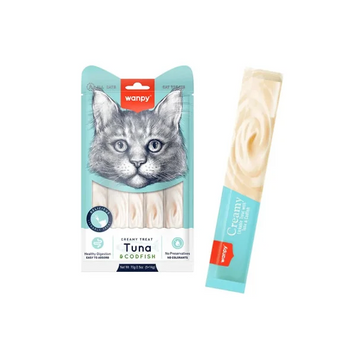 Кремовое лакомство для кошек Wanpy (Ванпи) Creamy Treats с тунцом, 5 стиков по 14 г (70 г в упаковке) 00-00013354 фото