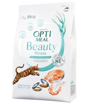 Корм сухий для котів Optimeal Beauty Fitness Sterilised беззерновий на основі морепродуктів, 4 кг 00-00017975 фото