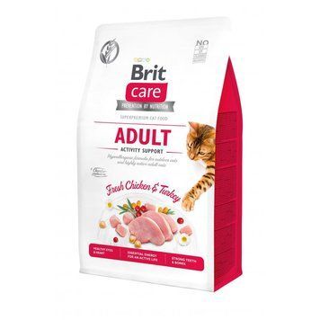 Сухой беззерновой корм для взрослых активных кошек Brit Care Cat Grain Free Adult Activity Support с курицей и индейкой, 400 г 00-00001483 фото