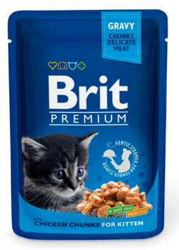 Вологий корм для кошенят Brit Premium by Nature Cat Kitten КУРКА 300 г 00-00007749 фото