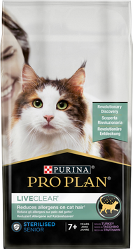 Pro Plan LiveClear Sterilised Senior 7+ сухой корм для взрослых стерилизованных котов старше 7 лет, с индейкой, 1,4 кг 00-00000856 фото