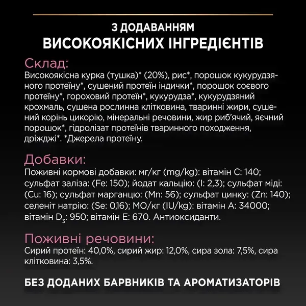 Сухой корм для стерилизованных взрослых кошек (Adult 1+) Purina Pro Plan (Пурина Про План) Delicate с курицей, 1,5 кг СП-00001525 фото