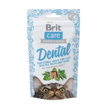 Ласощі для котів BRIT Care Dental з індичкою, 50 г 00-00004547 фото