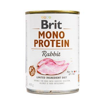 Вологий корм для собак Brit Mono Protein (з кроликом), 400 г 00-00004535 фото