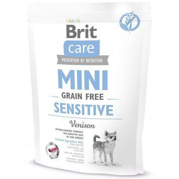 Brit Care Sensitive Grain Free сухий корм для собак малих порід, з чутливим травленням, з олениною, 400 г 00-00005203 фото
