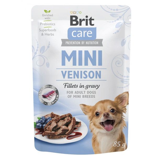 Вологий корм для собак Бріт Pate and Meat Mini з філе дичини в соусі 85 г Brit Care 100220 фото