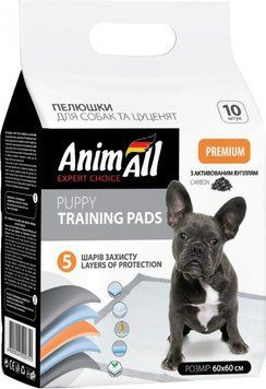 Пеленки AnimAll 60х60 см с активированным углем 10штук 00-00005722 фото