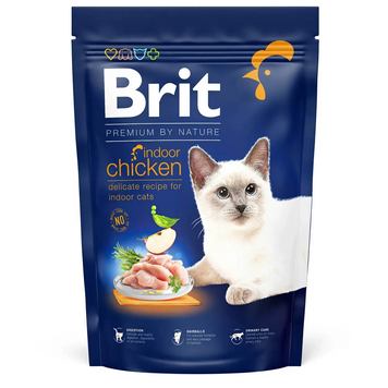 Brit Premium Indoor сухой корм для взрослых котов, с курицей, 1,5 кг 00-00003331 фото