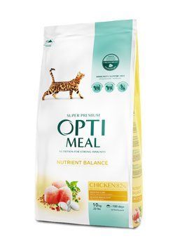 Optimeal Nutrient Balance сухой корм для кошек, с курицей, 10 кг 00-00017796 фото