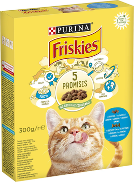 Сухой корм Friskies (Фрискис) для кошек с лососем и овощами, 300 г 12459848 фото