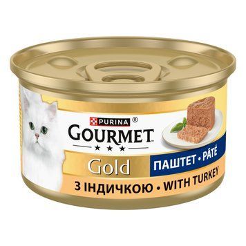 Gourmet Gold влажный корм для кошек, паштет из индейки, 85 г 00-00000115 фото