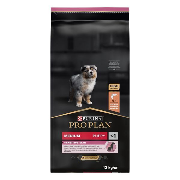 Pro Plan Medium Puppy Sensitive Skin сухой корм для щенков средних пород с чувствительной кожей, с лососем, 12 кг 00-00000867 фото