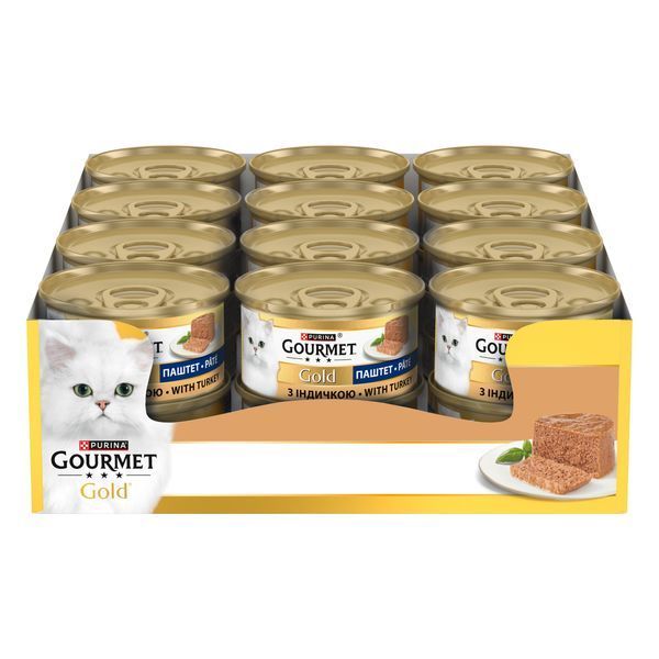 Влажный корм для взрослых кошек Gourmet Gold Паштет с индейкой, 85 г 00-00000115 фото