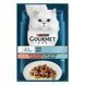 Вологий корм для дорослих котів Gourmet Perle (Гурме Перл) DUO Лосось та сайда у вишуканій підливці , 85 г 00-00003398 фото 1