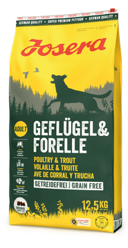 Корм сухий беззерновий Josera Geflügel & Forelle для собак 15 кг 00-00009999 фото