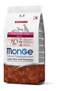 Сухой корм для взрослых собак маленьких пород Monge Dog Extrasmall Adult с ягненком, рисом и картошкой, 2,5 кг 00-00015874 фото