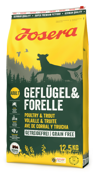 Корм сухий беззерновий Josera Geflügel & Forelle для собак 15 кг 00-00009999 фото