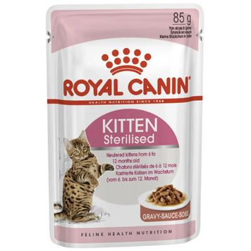 Royal Canin Kitten Sterilised in Gravy вологий корм для стерилізованих кошенят, у соусі, 85 г 00-00008128 фото