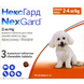 Жевательные таблетки для собак Boehringer Ingelheim NexGard (НексГард) от блох и клещей (вес собаки 2&ndash;4 кг), 3 таблетки 00-00002084 фото 1