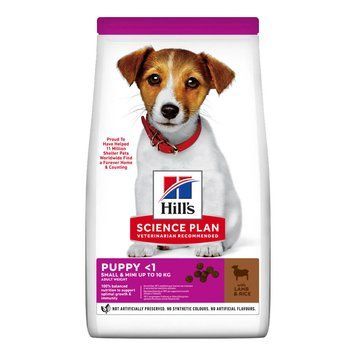 Корм сухий для цуценят міні та мілих порід Hill's Science Plan Puppy Small & Mini з ягням та рисом, 1,5 кг 00-00018547 фото