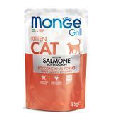 Вологий корм для кошенят Monge (Монж) Cat Grill Kitten зі шматочками лосося в желе, 85 г 00-00003515 фото