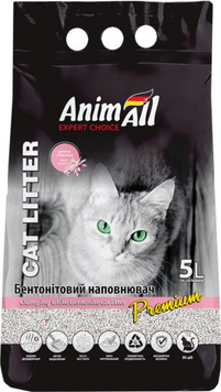Наполнитель бентонитовый Animall (АнимАлл) белый 5л с ароматом детской пудры 00-00005023 фото
