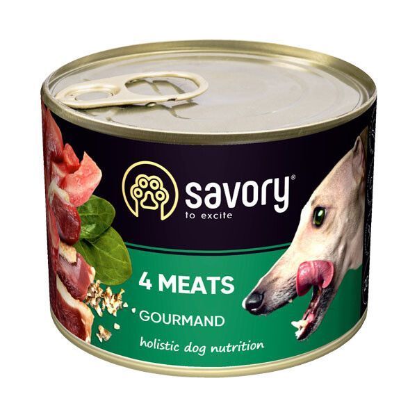 Влажный корм для взрослых собак SAVORY (четыре вида мяса), 200 г 00-00018299 фото