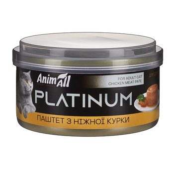 Влажный корм для кошек AnimAll Platinum нежный паштет из курицы, 70 г СП-00001471 фото