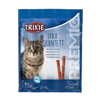 Палички Trixie Premio для котів Stick Quintett з лососем та фореллю, 5 шт по 5 г 00-00001192 фото