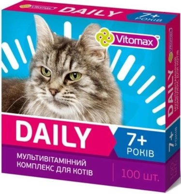Вітаміни Vitomax Деили Daily для котів від 7 років, 100 таб 201654 / 1654 фото