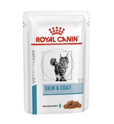 Корм вологий для котів Royal Canin Skin & Coat Cat Pouches Шматочки у соусі 85 г 4092001 фото