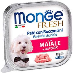 Корм вологий Monge Dog Wet FRESH для собак Свинина 100 г 00-00002668 фото