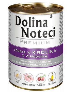 Вологий корм для собак усіх порід  Dolina Noteci Premium Dog з кроликом та журавлиною, 400 г 00-00018259 фото