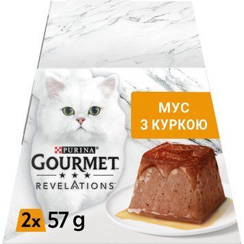 Влажный корм для кошек Gourmet Revelations мусс с курицей и подливкой, 2x57 г СП-00001143 фото