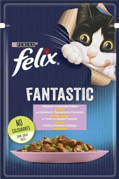 Felix Fantastic влажный корм для кошек, с кусочками форели и зелеными бобами в желе, 85 г 00-00004025 фото