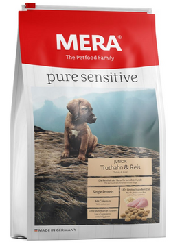 Корм сухой для щенков MERA Pure sensitive Junior с индейкой и рисом, 4 кг 00-00011855 фото