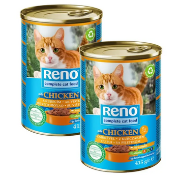 Корм вологий для котів Reno з куркою, консерва, 415 г 00-00019561 фото